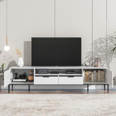 Modern TV Console, Entertainment Center with Storage