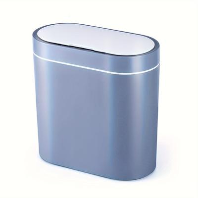 TEMU Elpheco Bathroom Trash Can, 2.5 Gallon Waterproof Motion Sensor Small With Lids, 9.5 Liters Slim Plastic Narrow Automatic Bedroom Office