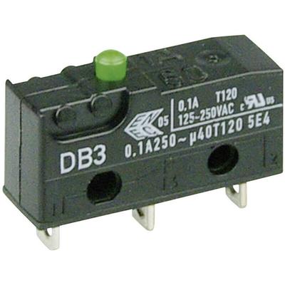 DB3C-A1AA Mikroschalter DB3C-A1AA 250 v/ac 0.1 a 1 x Ein/(Ein) tastend 1 St. - ZF