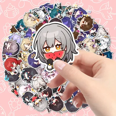 40 PCS Cute Honkai: Star Rail Stickers Decorative Water Bottle Computer Guitar Skateboard Bicycle