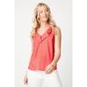 Dorothy Perkins Womens V Frill Neck Vest Top - Red - Size 16 UK | Dorothy Perkins Sale | Discount Designer Brands