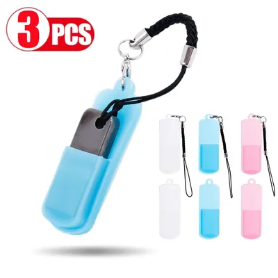 1/3pcs Silicone Dustproof Cover For U Disk Protective Case Portable USB Flash Drive Dust Caps with