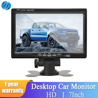 SINOVCLE 7" Car Monitor Screen For Rear View Reverse Camera TFT LCD Display HD Digital Color HD Screen Parking Assistance