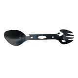 Pebbuoy 10-in-1 Multifunctional Outdoor Fork Spoon with Bottle Opener Portable Lightweight Utility Tactical Spoon Wrench Camping Utensil Survival Tool