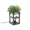 Lampe de table en acier noir