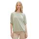 TOM TAILOR Damen Basic T-Shirt mit Rundhalsausschnitt, 34895 - Desert Green, XXS