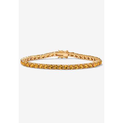 Women's Birthstone Tennis Bracelet In Gold-Plated by PalmBeach Jewelry in November