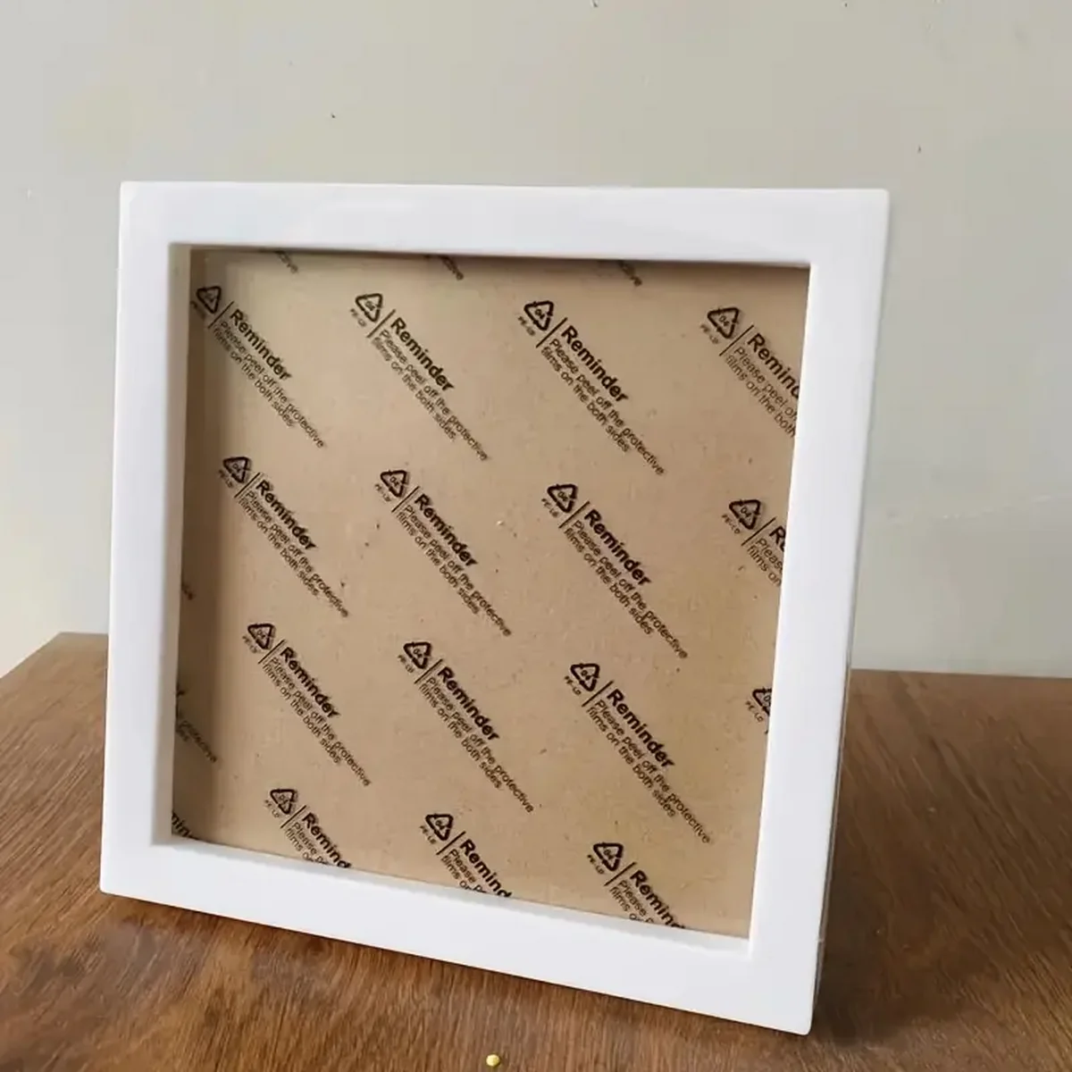 Weißer Bilderrahmen aus Kunststoff, quadratischer Bilderrahmen, Kreuzstichrahmen für Diamantmalerei, selbstmontierender Malrahmen Image