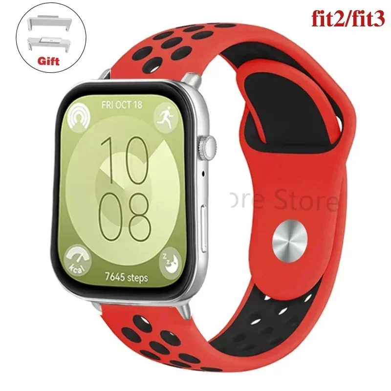Silikon-Uhrenarmbänder für Huawei Fit 3 Riemen Smartwatch-Armband atmungsaktiver Gürtel Sportarmband Huawei Fit 2-Band-Zubehör Image