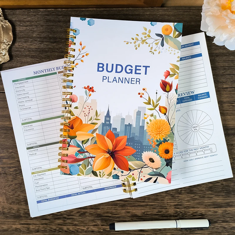 60 stücke/Buch Buchhaltung sbuch a5 Blumen Aquarell Druck wasserdichtes Schreibpapier hochwertige Bürobedarf Image