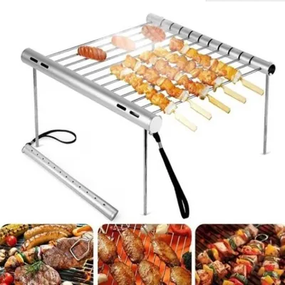 Tragbarer Grill Grill Kochen Edelstahl Grill Grill Klapp Mini Grill Grill Home Park Picknick Outdoor Grill Zubehör