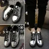 Heißer Verkauf Silber Spiegel Schuhe Männer Casual Schuhe Luxus Hip Hop Bar Streetwear Glänzend Spiegel Turnschuhe Männer Wohnungen zapatillas hombre