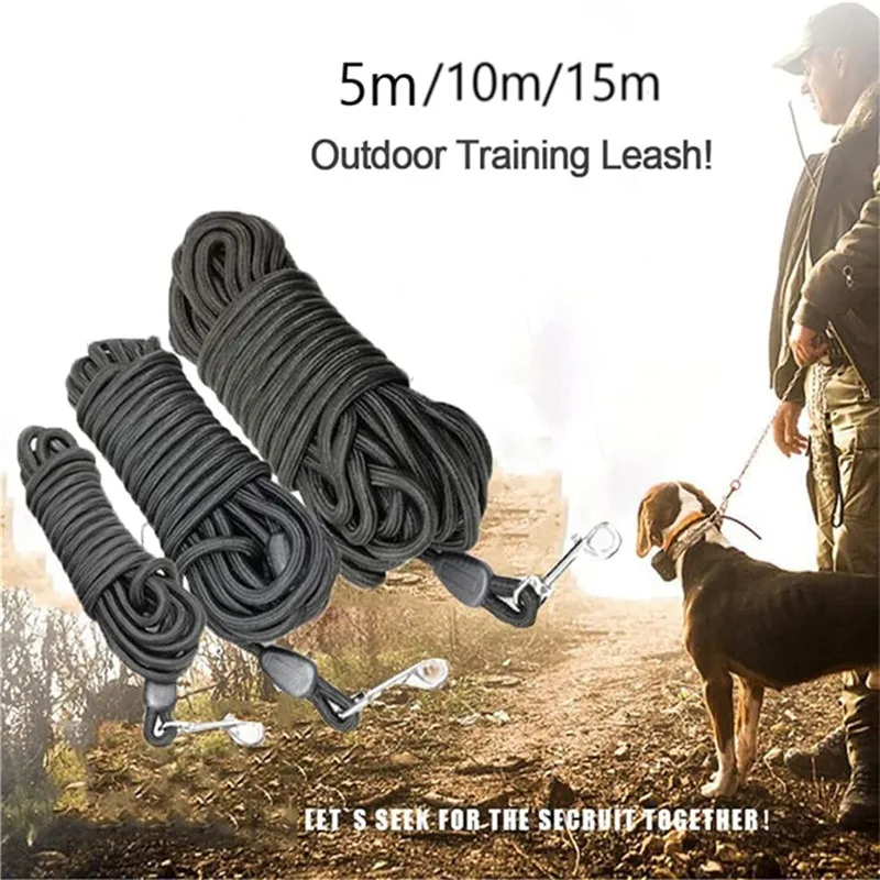 5 m, 10 m, 15 m lange Hundeleine, Nylon, langes Tracking-Rundseil, Outdoor-Walking-Training, Haustierleinen für kleine, mittelgroße und große Hunde