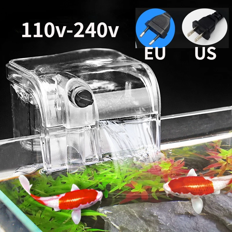 Leistung Hängen-Auf Der Rückseite Power Filter für Desktop und Betta Aquarien Tauch pumpe sauerstoff pumpe Image