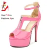 Sexy Peep Toe Damen Sandalen Sommer 14cm High Heels Comfort adle Plattform Party und Hochzeiten elegante Damenschuhe große Größe 46