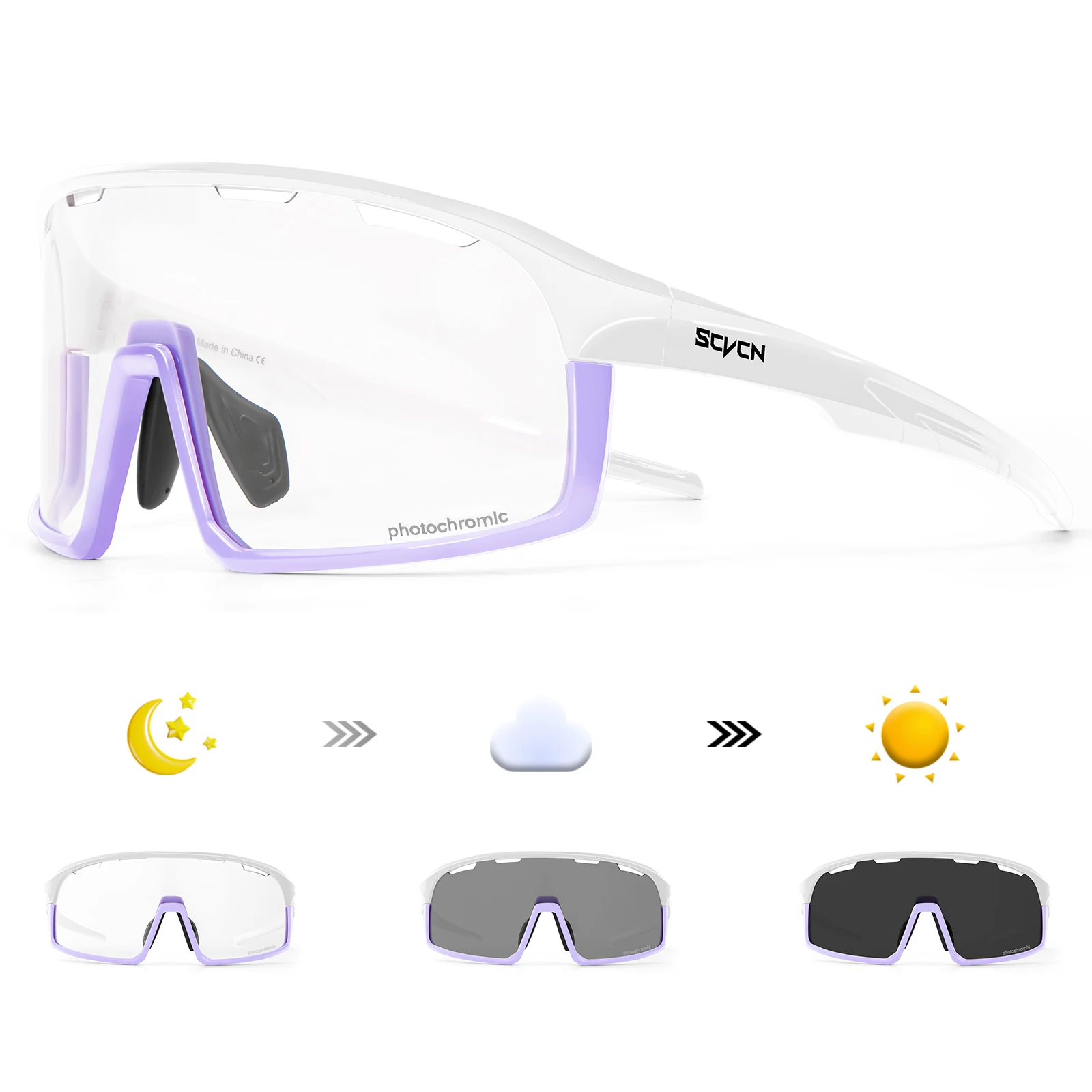 Scvcn photo chrome Fahrrads onnen brille für Männer uv400 mtb Brille Fahr brille Frauen Outdoor Sport Rennrad Sonnenbrille Image
