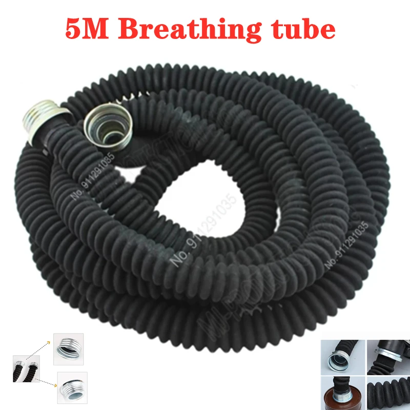 0,5 m-1 m Gasmaske, Luftschlauch, Sprühlackierung, Atemschutzmaske, große Sicht, Industrie, Sicherheit, Arbeitsschutz, säure- und alkalibeständig Image