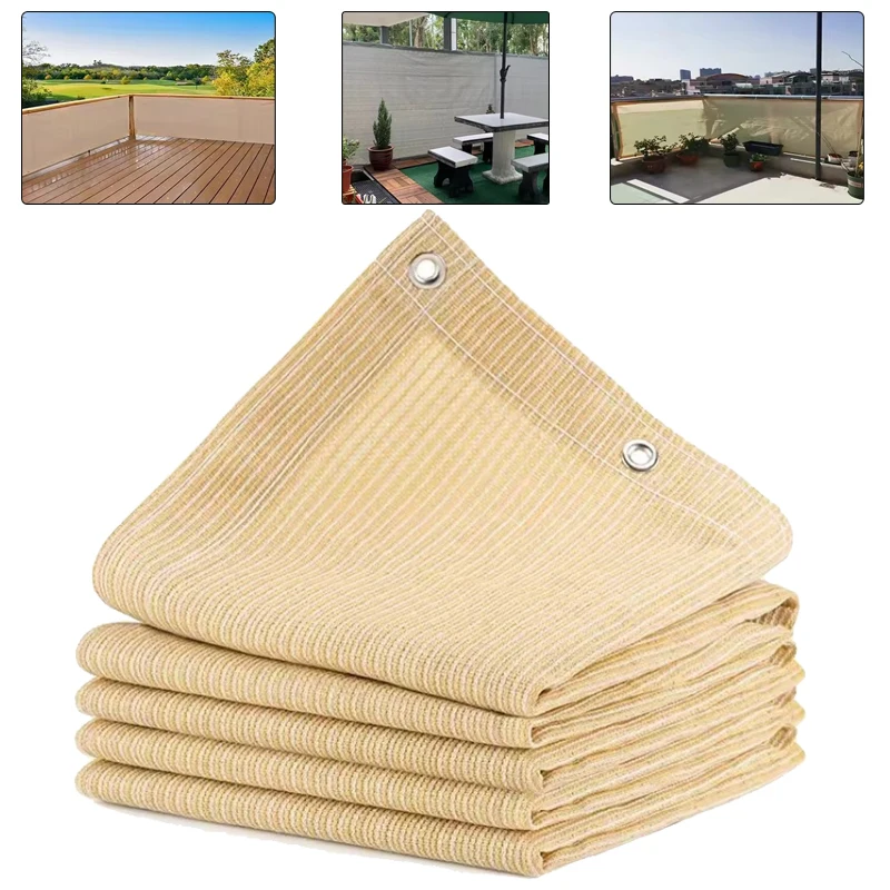 Privatsphäre Mesh Balkon Geländer Schutz Mesh Garten Architektur Markisen Tennisplatz Windschutz scheiben Sonnenschutz Mesh Terrasse Schatten Image