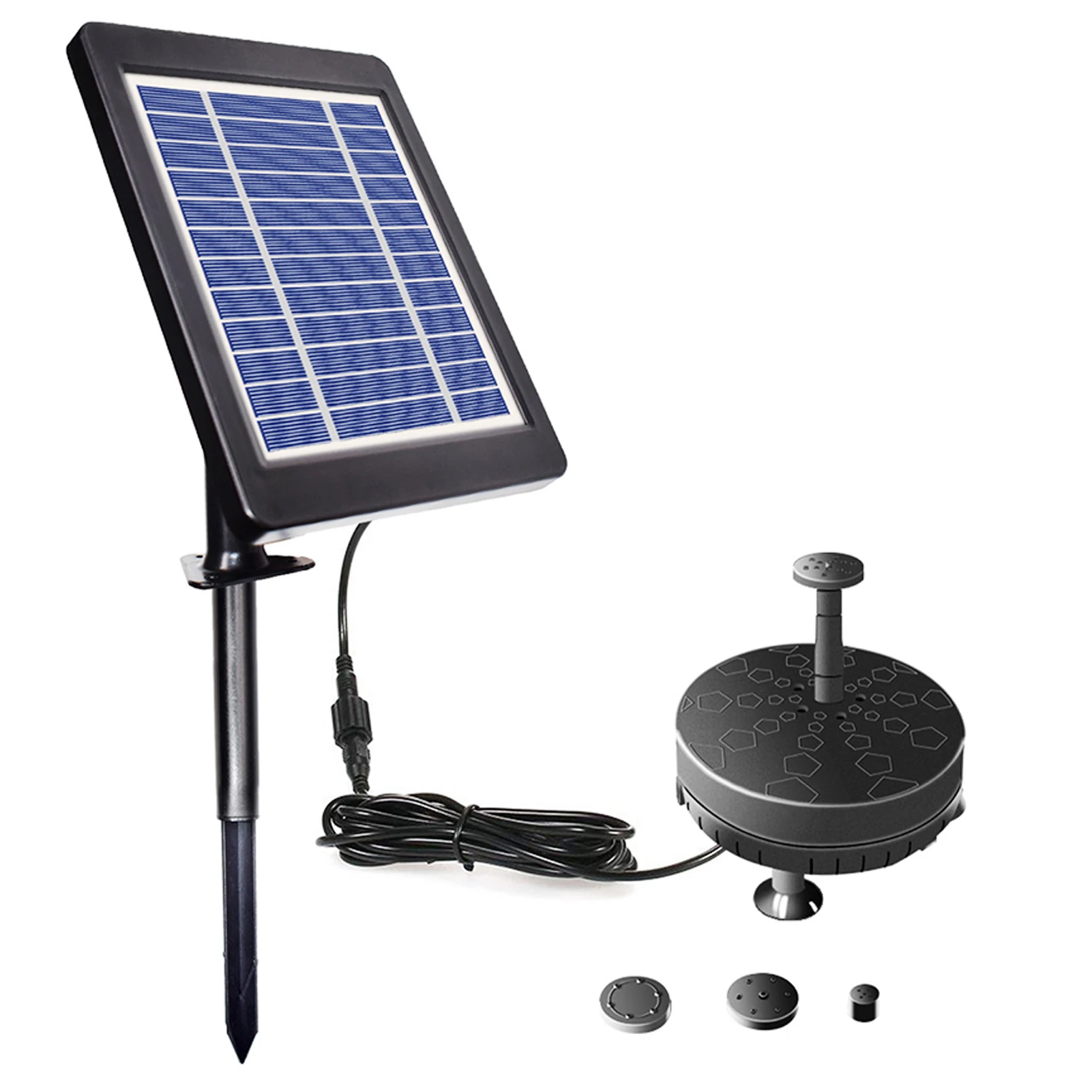 6v 3,5 w Solar brunnen pumpe Solarenergie bürstenlose Wasserpumpe eingebaute Speicher batterie LED-Brunnen für Teich garten Vogel bad Image