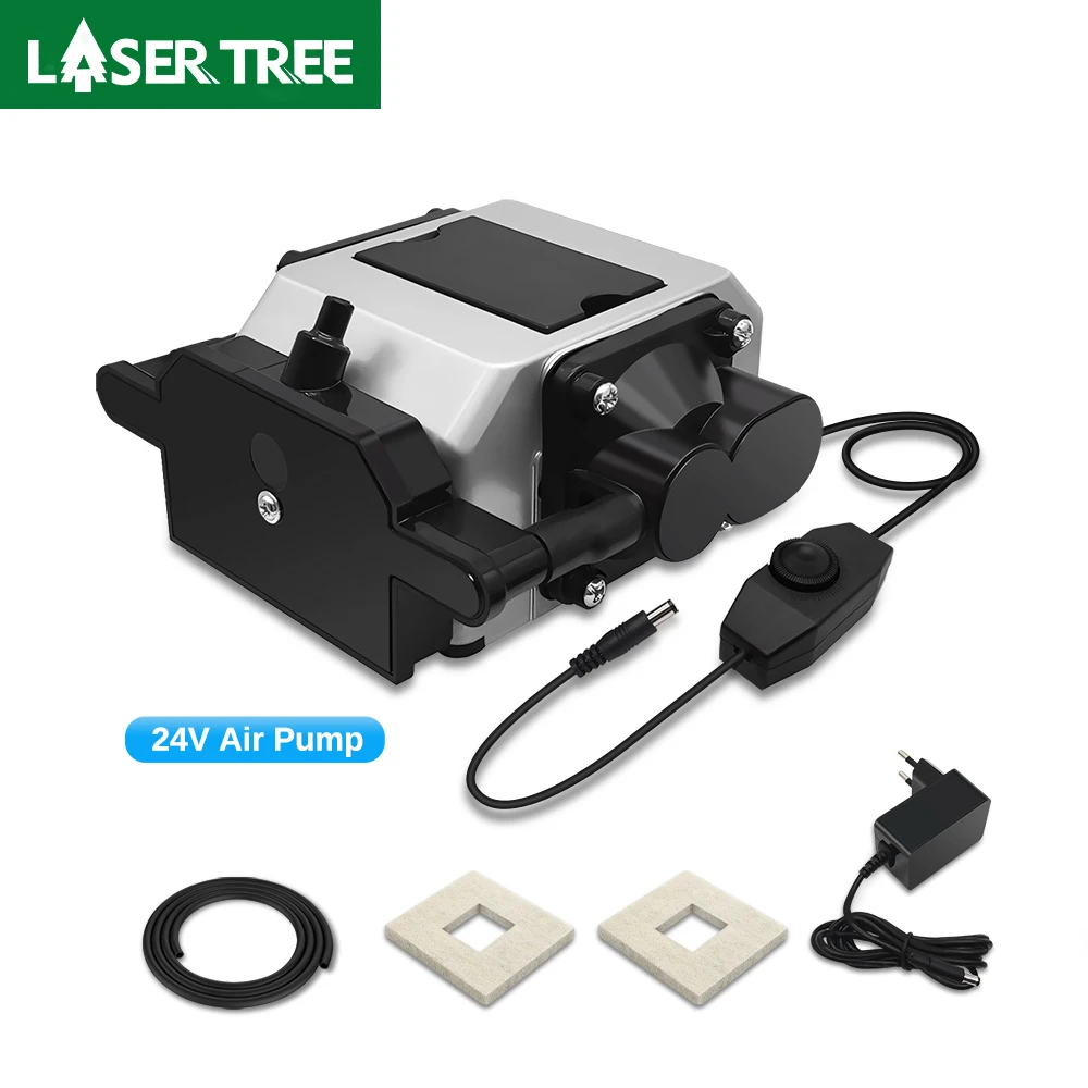 Laser baum neue 24V elektro magnetische Luftpumpe geräuscharmer Kompressor mit einstellbarem Luftstrom für Laserkopf-Luft unterstützung Image