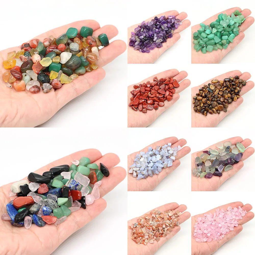 Natursteine Kies kristalle Chip Quarz Erz Mineralien Reiki Heilung getrommelte Achate Probe Edelsteine für Home Aquarium Dekor Image