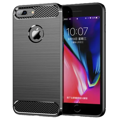 Soft TPU Case Iphone 8 7 6 6plus Carbon Fiber Phone Cover For Apple IPhone 6s Plus 7plus Shockproof