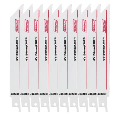 10pcs S922EF Reciprocating Saw Blades Bi-metal Wood Pruning Saw Blades For Plastic Pipe Metal Cutting