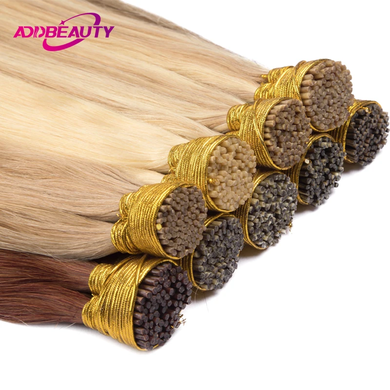 Estensione dei capelli umani ITIP diritti Estensioni dei capelli umani reali al 100% 0.8 g/pz 1 g/pz 50 fili Capsula di cheratina Capelli di fusione umana