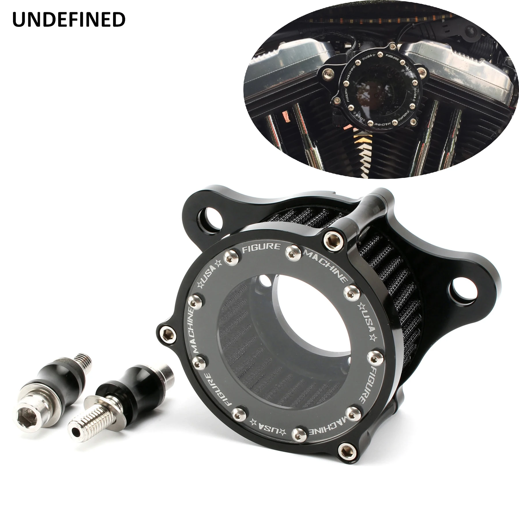 Kit filtri aspirazione filtro aria moto nero per Harley Sportster Iron 883 XL 1200 Low Custom Roadster 48 72 Forty-Eight 91-21