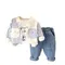 Nuova Primavera Autunno Vestiti Del Bambino Vestito Dei Bambini Dei Ragazzi Giacca A Righe T-Shirt Pantaloni 3 Pz/set Bambino Casual Costume Per Bambini Tute
