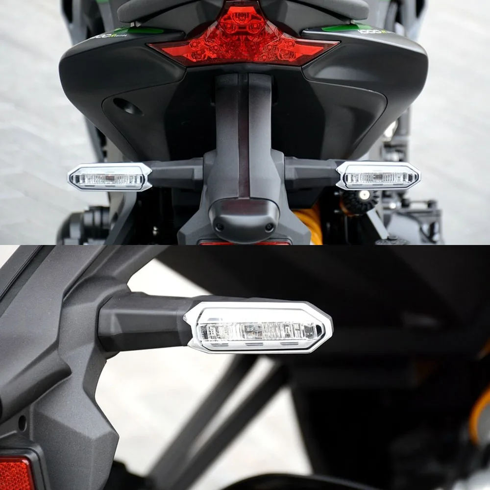 Moto Lampeggiatore LED Indicatori di direzione Per KAWASAKI ER6N NINJA 650 300 400 1000 1000SX NINJA H2 HX SX Indicatore luminoso Lampeggiante