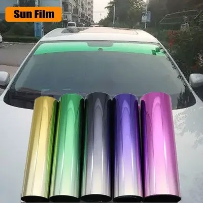 Universal Car Solar Window Tint Film Heat Insulation Color Changing Film Sun Shade Front Windshield Sunshade Protector