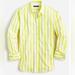 J. Crew Tops | J Crew Garon Shirt In Bold Stripe Cotton Poplin Size 8 | Color: White/Yellow | Size: 8