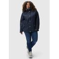 Regenjacke RAGWEAR "Marge", Damen, Gr. XXL (44), blau (deep), Obermaterial: 100% Polyester, Futter: 100% Polyester, Wattierung: 100% Polyester, casual, tailliert Po-bedeckend, hoch geschlossener Ausschnitt, Langarm Ärmel ohne Ärmelschlitz normaler...