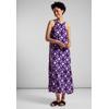 Maxikleid STREET ONE, Damen, Gr. 42, EURO-Größen, lila (bellflower lila), Stoff, 100% Viskose, bedruckt, casual, gerade lang, Rundhals, ohne Ärmel Bündchen, Kleider, aus Viskose