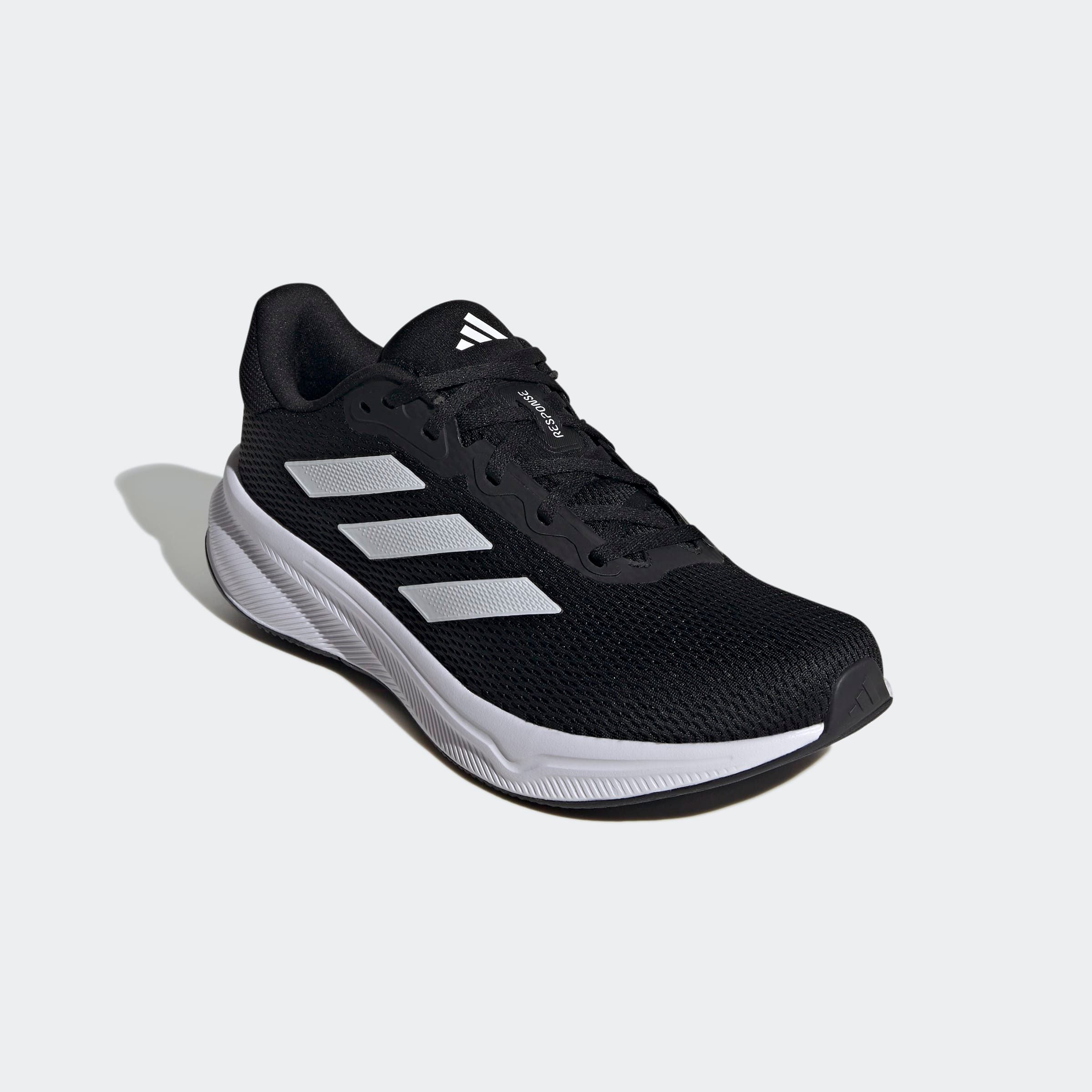Laufschuh ADIDAS PERFORMANCE "RESPONSE", Herren, Gr. 46,5, schwarz-weiß (core schwarz, cloud weiß, core schwarz), Synthetik, Textil, Schuhe Laufschuh