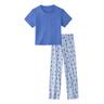 Pyjama BUFFALO Gr. 158/164, blau (blau, gemustert) Kinder Homewear-Sets Pyjamas Hose in weiter Form mit Lollis bedruckt