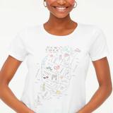 J. Crew Tops | J. Crew Nyc Map Collectors Tee Nwt Size Small | Color: White | Size: S