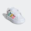 Klettschuh ADIDAS SPORTSWEAR "GRAND COURT 2.0 KIDS", Gr. 26, weiß (cloud weiß, pulse mint, beam pink), Synthetik, sportlich, Schuhe, Design auf den Spuren des adidas Superstar, für Kinder