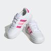 Sneaker ADIDAS SPORTSWEAR "BREAKNET LIFESTYLE COURT LACE", Gr. 38, weiß (cloud weiß, lucid fuchsia, beam pink), Synthetik, Textil, sportlich, Schuhe