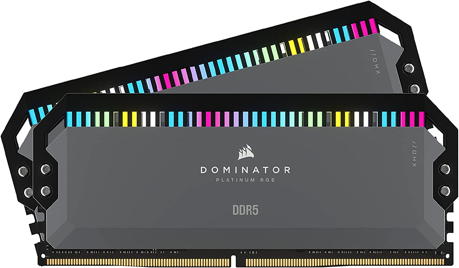 CORSAIR Arbeitsspeicher "DOMINATOR PLATINUM RGB DDR5 5600 64GB (2x32GB)", bunt (grau), 2 x 32 GB, Arbeitsspeicher, RGB Beleuchtung ICUE, AMD optimiert Image