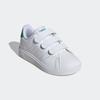 Klettschuh ADIDAS SPORTSWEAR "ADVANTAGE BASE 2.0 KIDS", Gr. 34, weiß (cloud weiß, cloud weiß, grün), Synthetik, sportlich, Schuhe, Design auf den Spuren des adidas Stan Smith