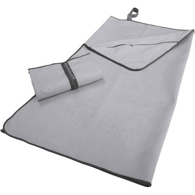 Sporthandtuch DYCKHOFF "Mikrofaser Sporttuch", grau, B:80cm L:180cm, Microfaser, Obermaterial: 90% Polyester, 10% Polyacryl, Handtücher (Packung), auch als 2er Set erhätlich Image