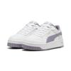 Sneaker PUMA "Carina Street Sneakers Mädchen", Kinder, Gr. 28, weiß (weiß pale plum silber lila metallic), Obermaterial: Synthetik; Futter: Textil; Innensohle: Textil; Laufsohle: Gummi, Schuhe