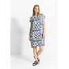 Sommerkleid CECIL, Damen, Gr. XXL (46), US-Größen, weiß (vanilleweiß), Stoff, 100% Viskose, bedruckt, casual, gerade knielang, U-Boot-Ausschnitt, Kurzarm Bündchen, Kleider, aus Viskose