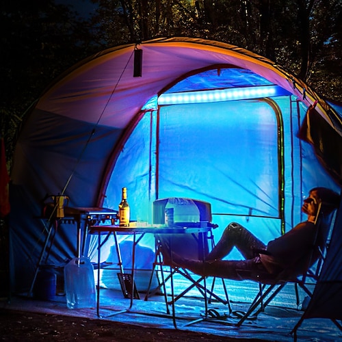 led camping lumière en plein air gonflable tube lumière portable pliable usb interface tube lumière en plein air d'urgence voyage randonnée camping tente lumière éclairage de secours