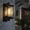 Applique murale LED luminaire intérieur extérieur lanterne externe étanche ip65 antirouille aluminium verre lanterne applique lanterne cour jardin balcon villa lumières décoratives 110-240v