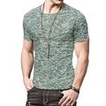 Homme T-shirt Manche Courte Col Ras du Cou Tee-shirt T-shirt musclé Chemise à manches courtes Extérieur Faire des exercices Doux Anti-transpiration Polyester Vert clair Bleu Vert foncé Gym Escalade