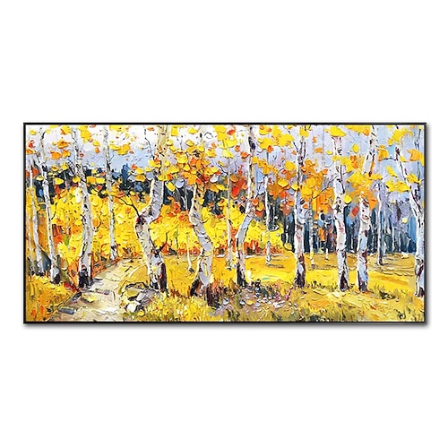 mintura handgemachte ölgemälde auf leinwand wandkunst dekoration modernes abstraktes baumlandschaftsbild für wohnkultur gerolltes rahmenloses ungedehntes gemälde Image