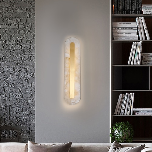 Wandleuchte für den Innenbereich, hohe Qualität, Kupfer, Marmor, minimalistisches Design, Wandleuchte, dekorative Wandleuchte für Schlafzimmer, Wohnzimmer, Hintergrund, Wandleuchten, 110–240 V Image
